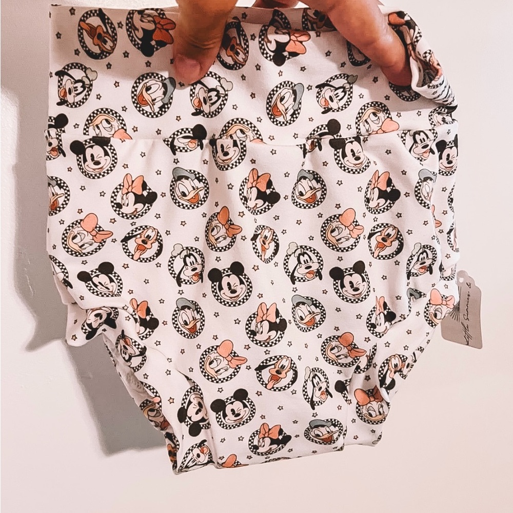 Disney Minnie and Mickey Mouse Diaper Cover - White and Black